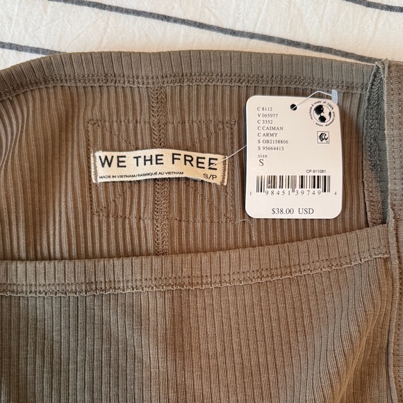 We The Free Khaki Ribbed Tank Top - Picture 3 of 3